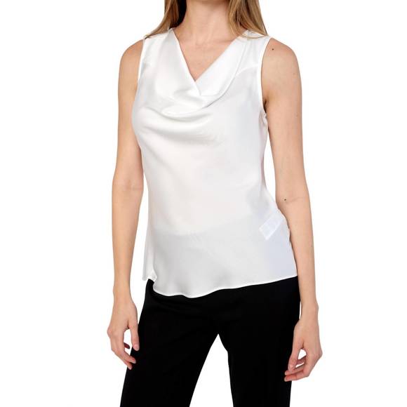 NEW JOSEPH RIBKOFF satin tank top in vanilla - Picture 2 of 3